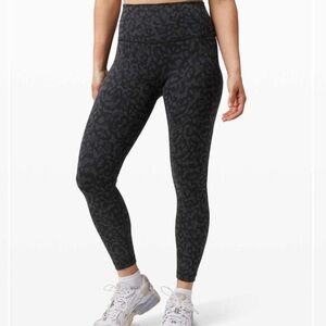 Lululemon wunder train 25” leggings in leopard print